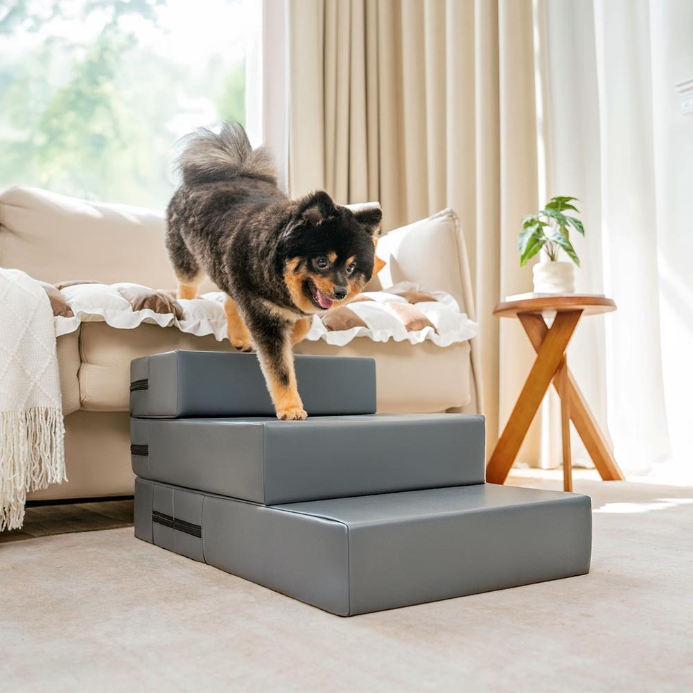 Waterproof PU Leather Pet Stairs with Washable Multi-Level Design