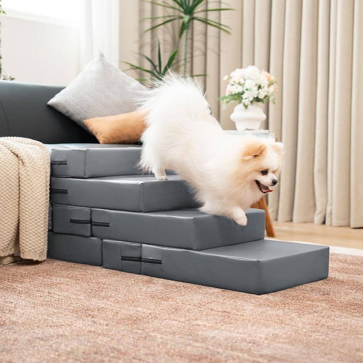 Waterproof PU Leather Pet Stairs with Washable Multi-Level Design