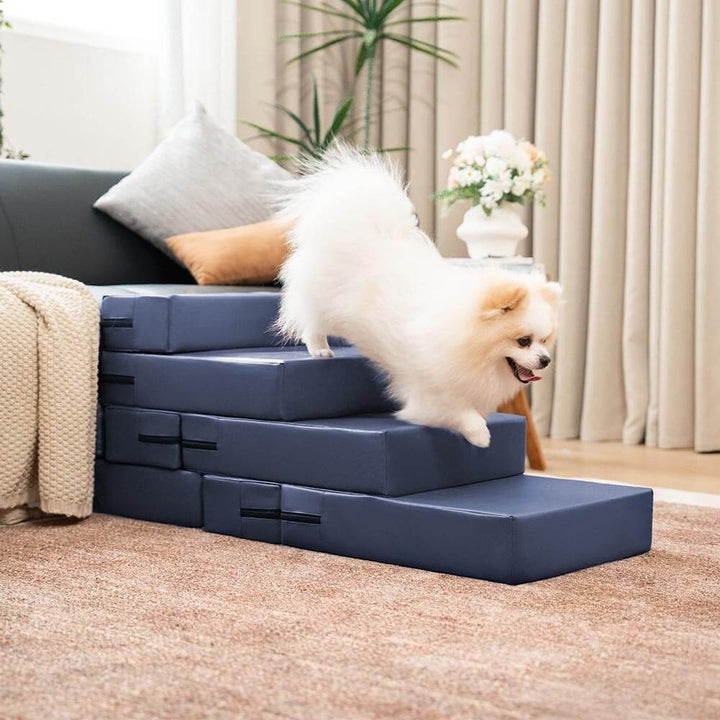 Waterproof PU Leather Pet Stairs with Washable Multi-Level Design