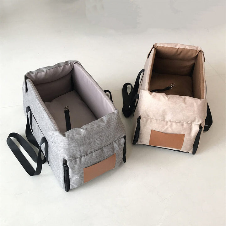 Non-Slip Detachable Contrast Colour Cat & Dog Car Seat Bed