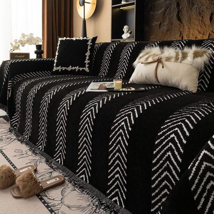 Herringbone Chenille Durable Throw Sofa Cover