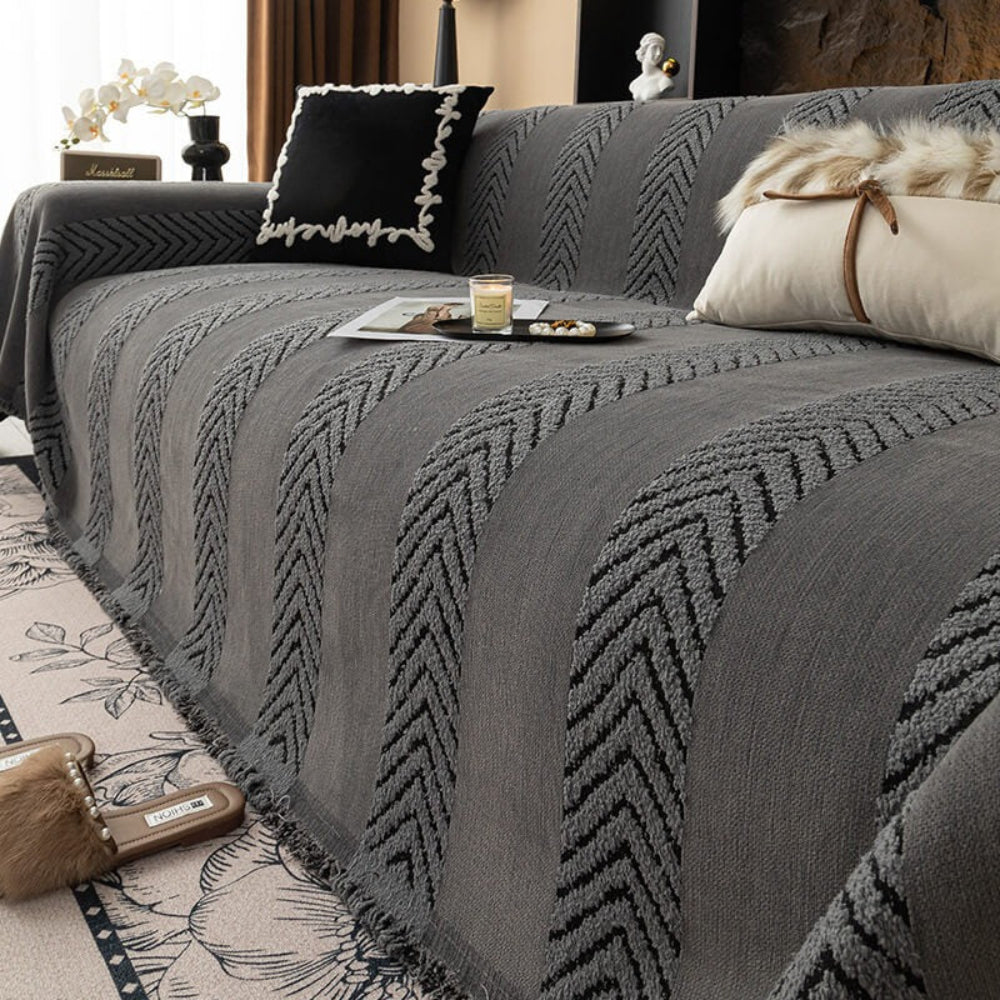 Herringbone Chenille Durable Throw Sofa Cover