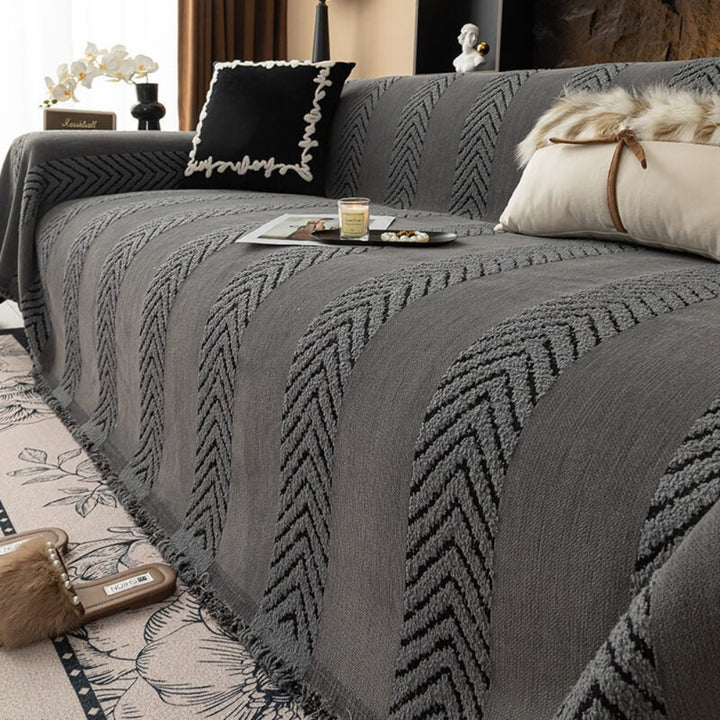 Herringbone Chenille Durable Throw Sofa Cover