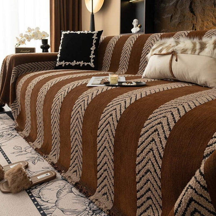 Herringbone Chenille Durable Throw Sofa Cover