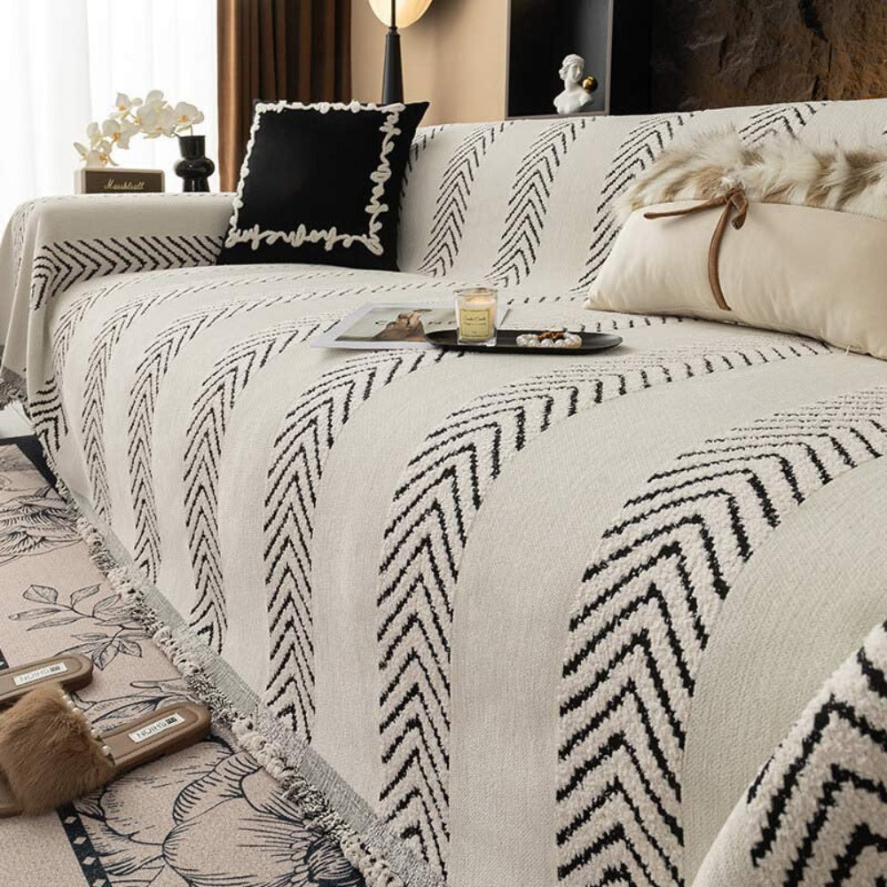 Herringbone Chenille Durable Throw Sofa Cover