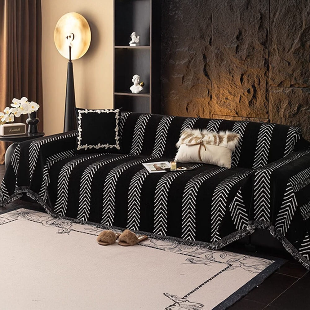 Herringbone Chenille Durable Throw Sofa Cover