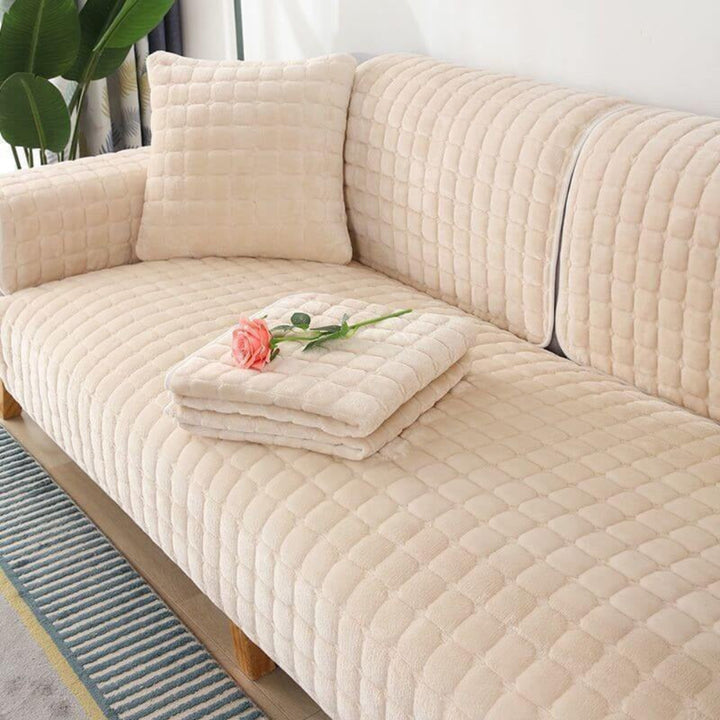 Square Flannel Scratch-Resistant Anti-Slip Sofa Cover