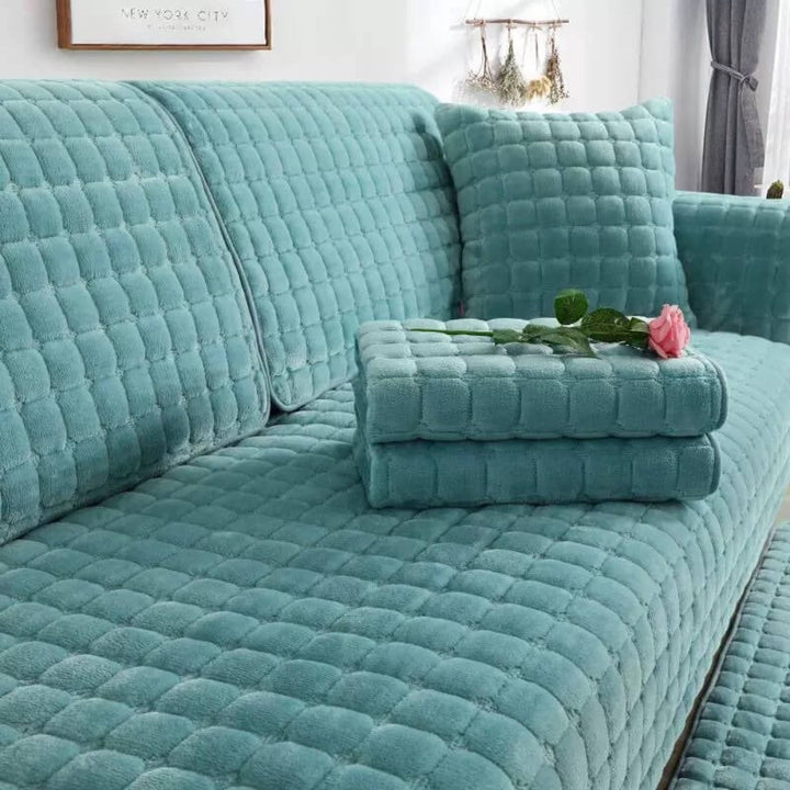Square Flannel Scratch-Resistant Anti-Slip Sofa Cover