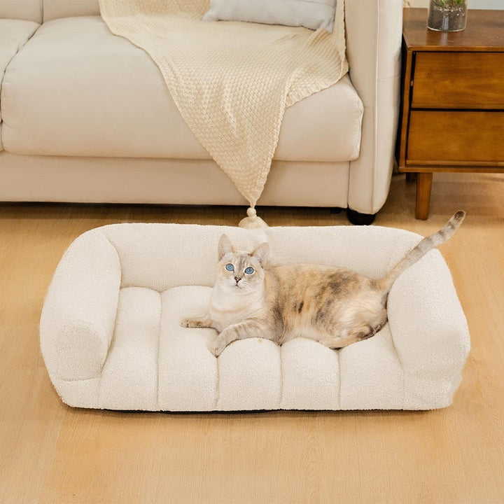 Large Soft Supportive Headrest Orthopaedic Cat Bolster Bed