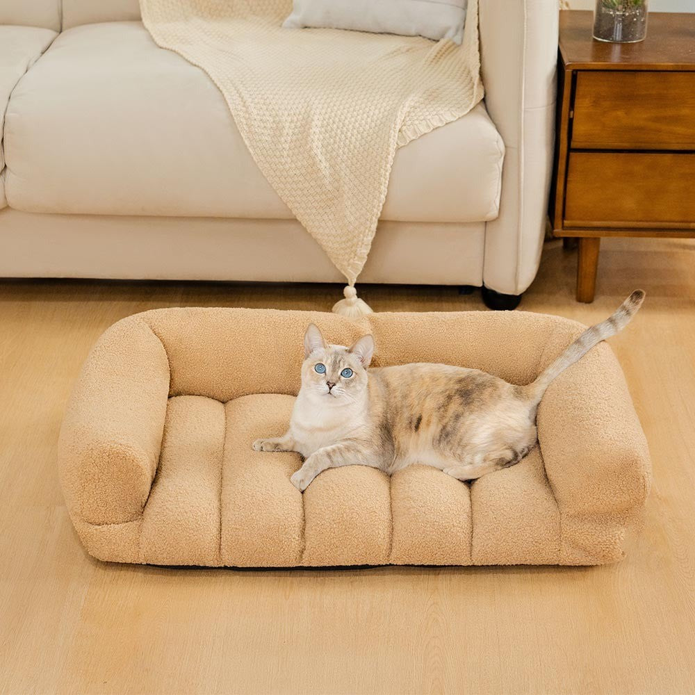 Large Soft Supportive Headrest Orthopaedic Cat Bolster Bed