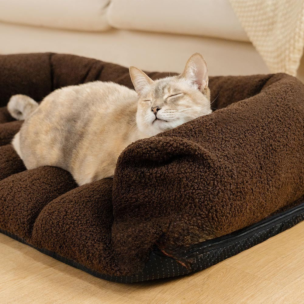 Large Soft Supportive Headrest Orthopaedic Cat Bolster Bed