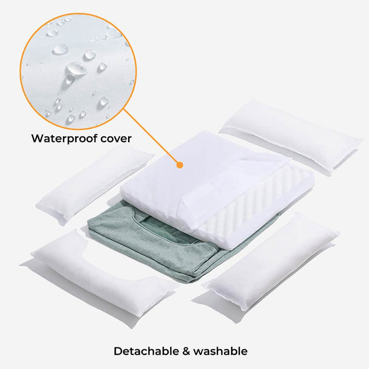 Washable Non-Slip Bolster Cat Bed