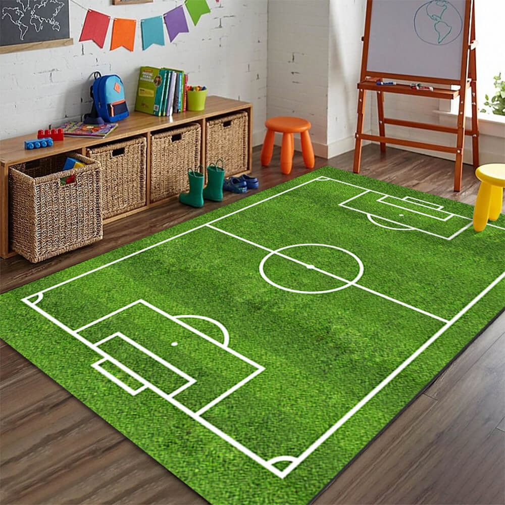 Sports-Themed Anti-Slip Scratch-Resistant Home Decor Rug