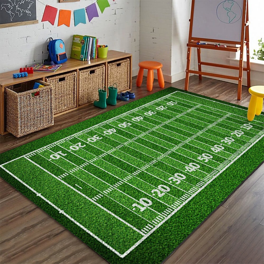Sports-Themed Anti-Slip Scratch-Resistant Home Decor Rug