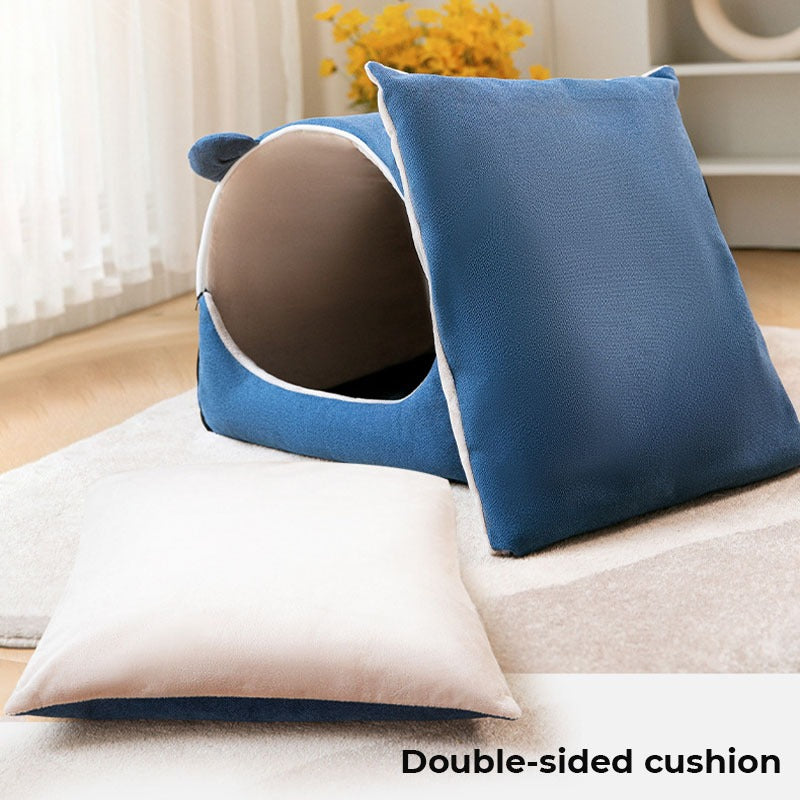 2-in-1 Cute Bear Ears Removable Dog House