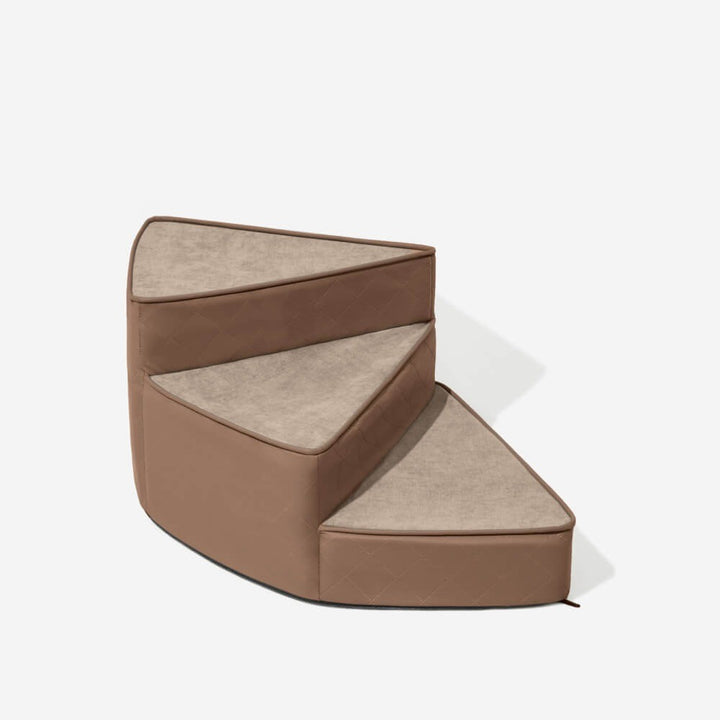 Water-Repellent Faux Leather Removable Spiral Pet Steps