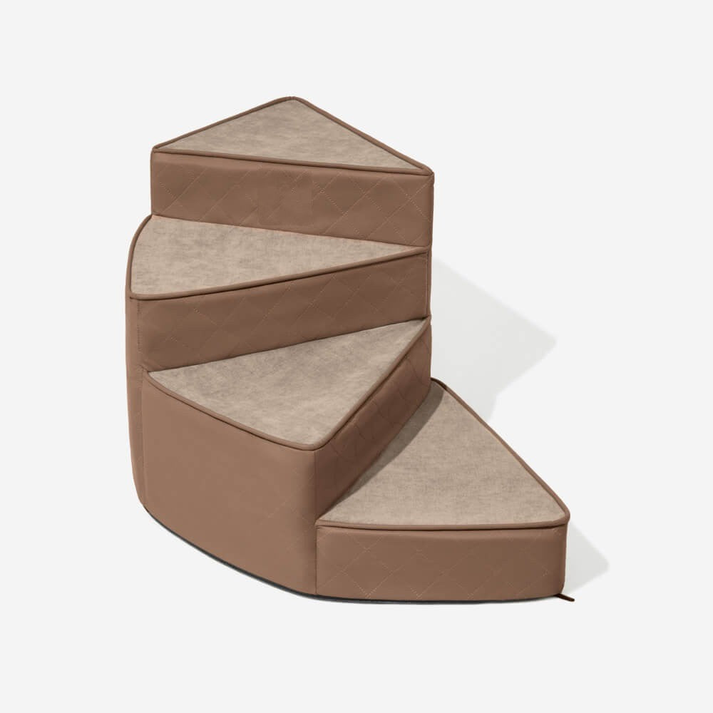 Water-Repellent Faux Leather Removable Spiral Pet Steps