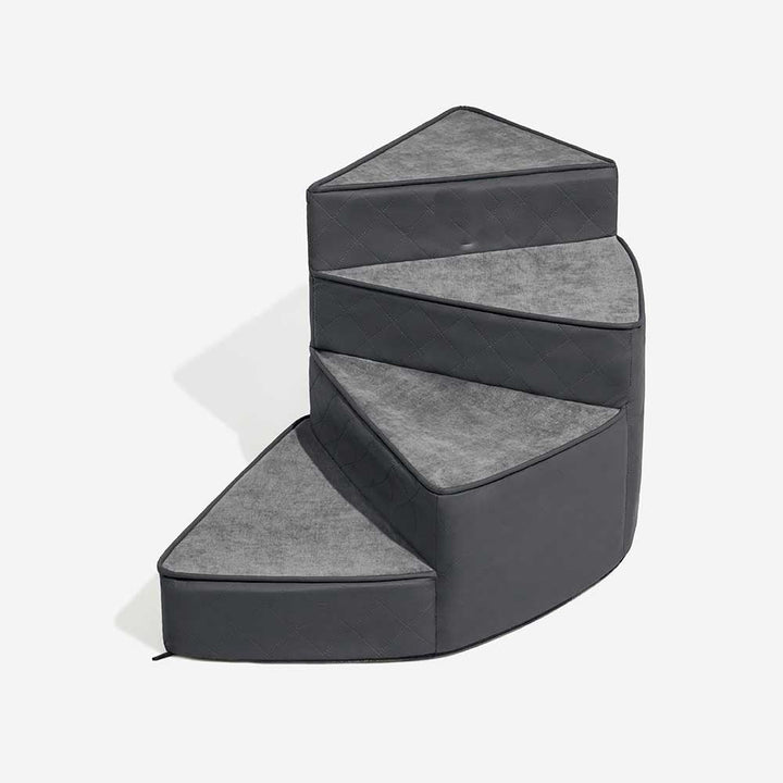 Water-Repellent Faux Leather Removable Spiral Pet Steps