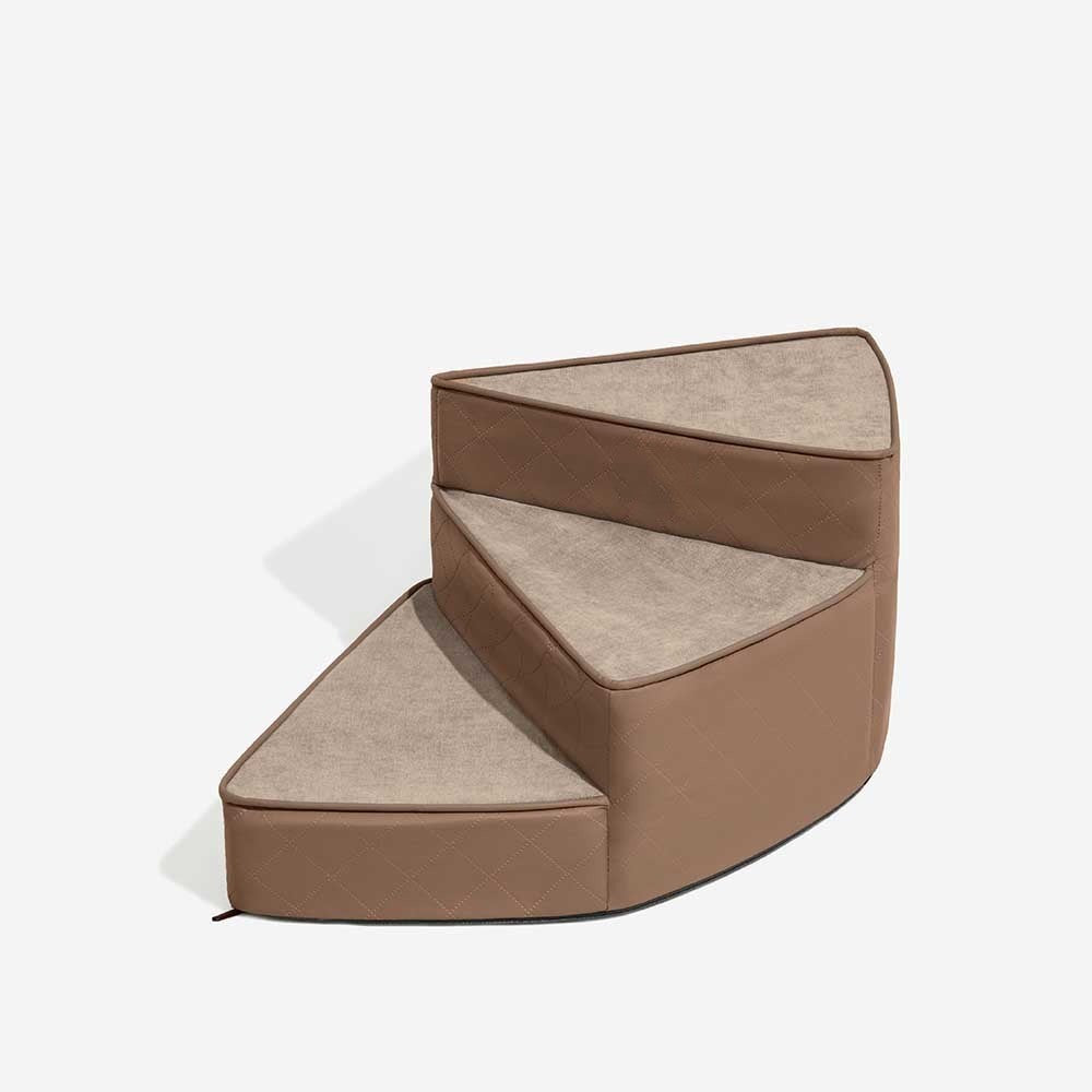Water-Repellent Faux Leather Removable Spiral Pet Steps