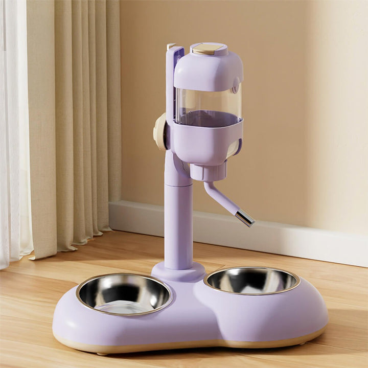 Pet Feeding Bowl Station Automatic Food & Water Dispenser