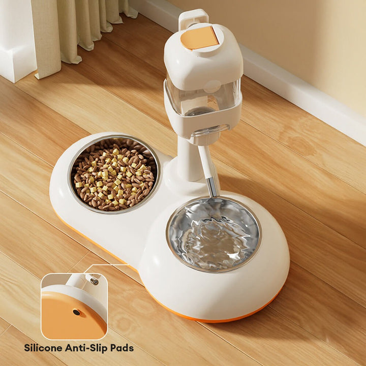 Pet Feeding Bowl Station Automatic Food & Water Dispenser