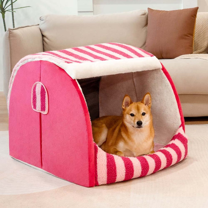 Trendy Striped Orthopaedic Dog Bed