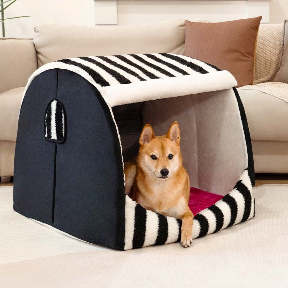 Trendy Striped Orthopaedic Dog Bed