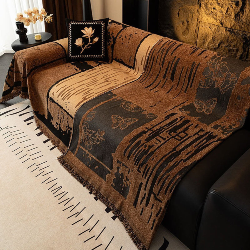 Vintage Chenille Anti-Scratch Sofa Protector Throw