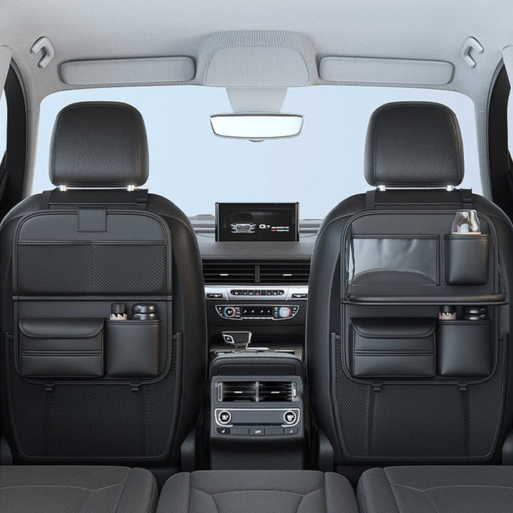 Car Back-Seat Foldable Organizer with Tray Table