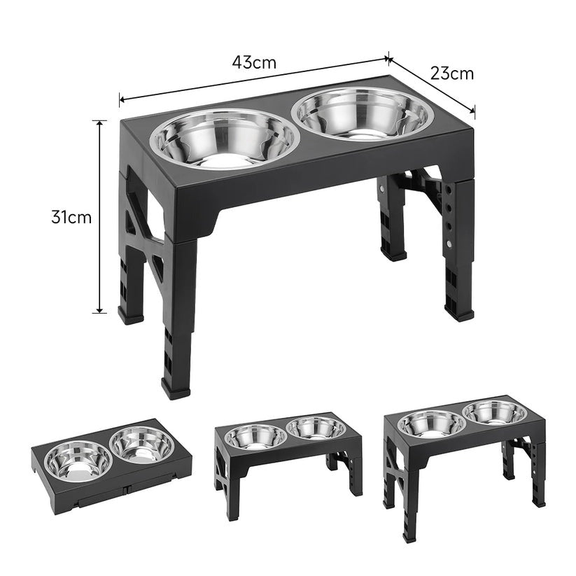 Adjustable Tilt & Stainless Steel & Slow-Feeding Bowls