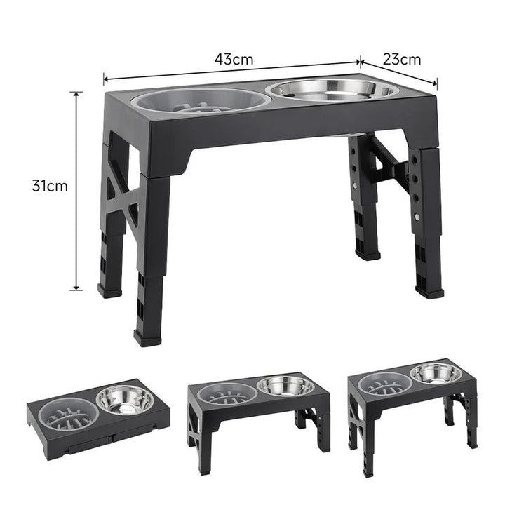 Adjustable Tilt & Stainless Steel & Slow-Feeding Bowls