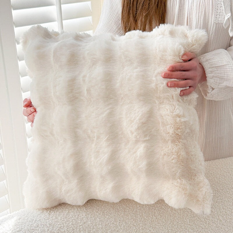 Faux Rabbit Fur Sofa Cover