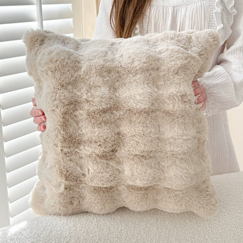 Faux Rabbit Fur Sofa Cover