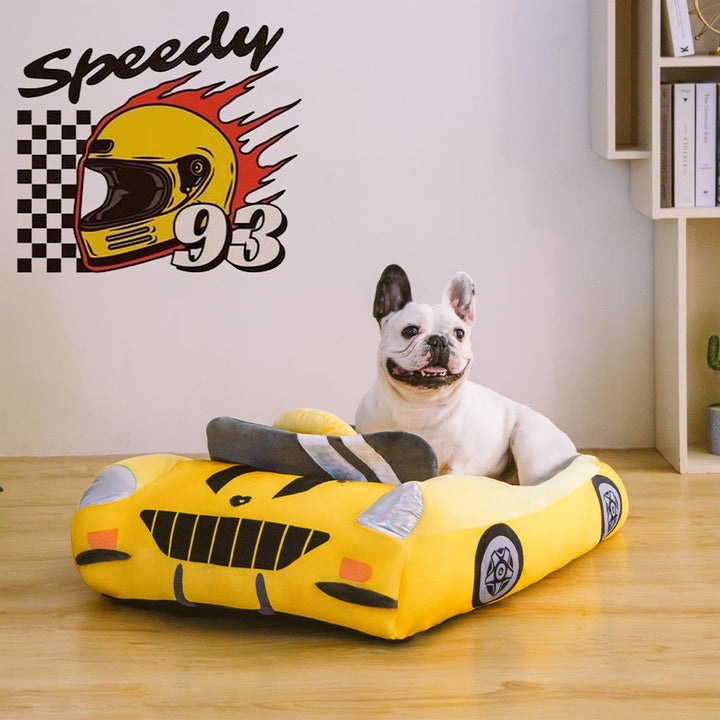 Classic Convertible Race Car Bolster Pet Bed