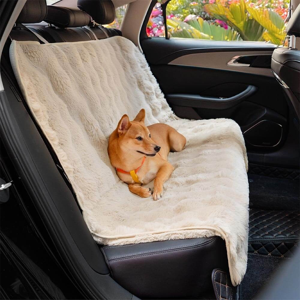Fluffy Calming Pet Blanket Car Seat Protector Cover