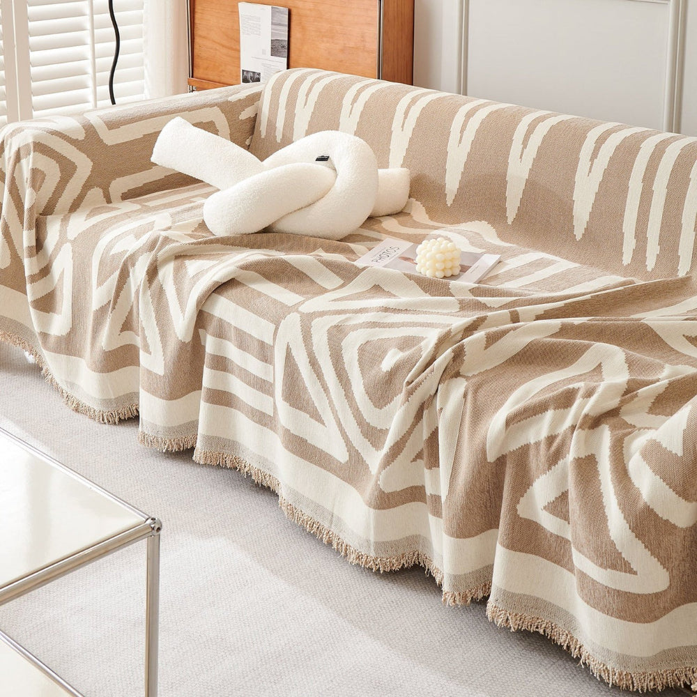 Geometric Boho Style Sofa  Couch Cover
