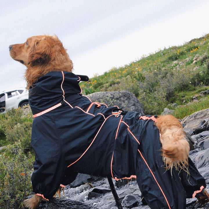 Large Waterproof Adjustable Dog Rain Coat
