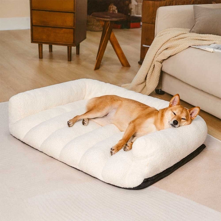 Large Soft Supportive Headrest Orthopaedic Dog Sofa Bed