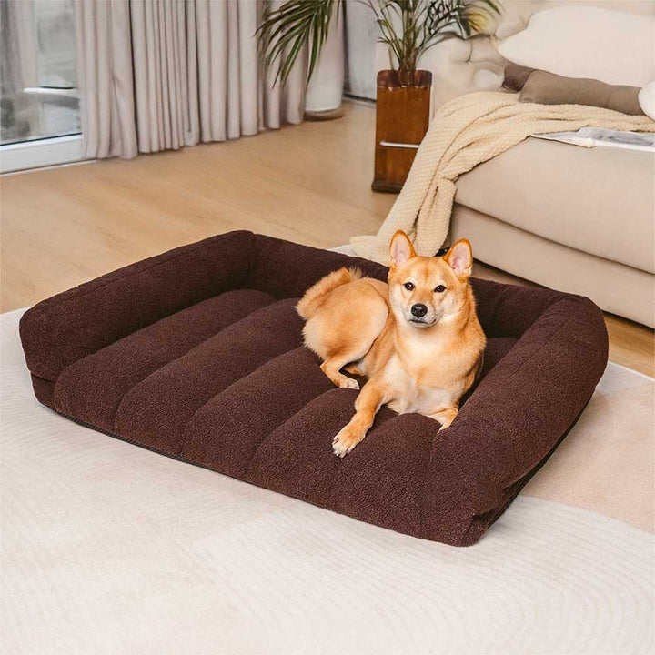 Large Soft Supportive Headrest Orthopaedic Dog Sofa Bed