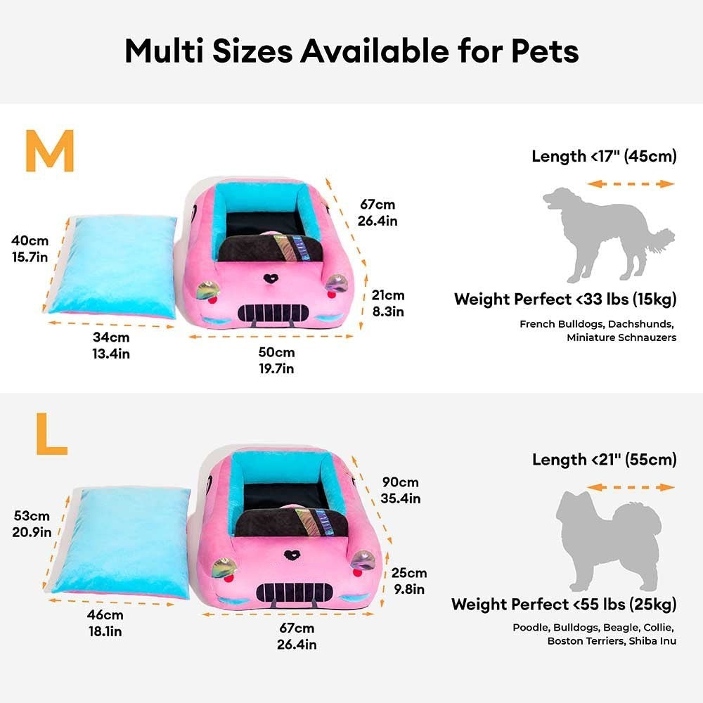 Classic Convertible Race Car Bolster Pet Bed
