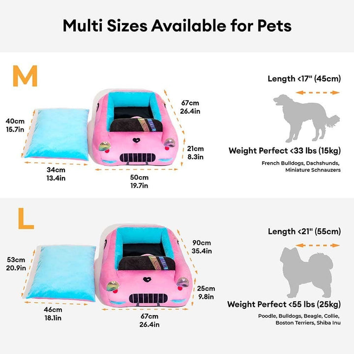 Classic Convertible Race Car Bolster Pet Bed